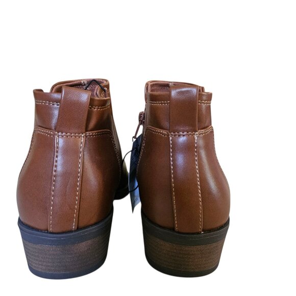 Lane Bryant Dream Cloud Side-Dip Ankle Boot Women's SZ 8.5W Cognac Zipper NWT - Picture 5 of 12